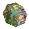 ANIMAL MIX CREATURES AND LOST SOULS AT SEA Semi-Automatic Foldable Umbrella
