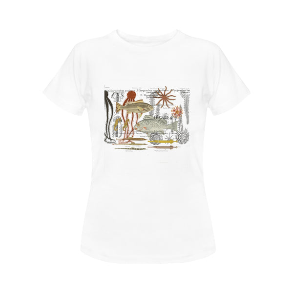 Fish 1 Women's Printed Cotton Tee Shirt
