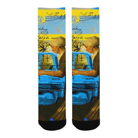 MOTHER AND CHILD I Unisex Mixed-Fabric Socks
