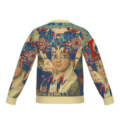 THE BORING HEADDRESS I II II Unisex Knitted Cotton Blend Crewneck Classic Fit Sweater