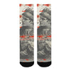 THE TWO WOMEN WITH COIN NECKLACES AND THE MANY SMALL RED LOBSTERS Unisex Mixed-Fabric Socks