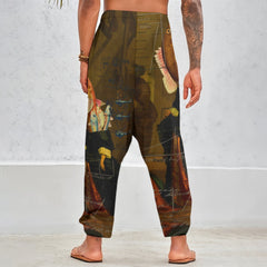 THE VISIT I Unisex Cotton All-Over Print Harem Pants