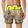 1, 2, 3 V All-Over Print Men's Poplin Cotton Boxers