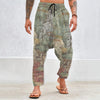 FLOWER PAINTING X MISC. ILLUSTRATIONS Unisex Velvet All-Over Print Harem Pants