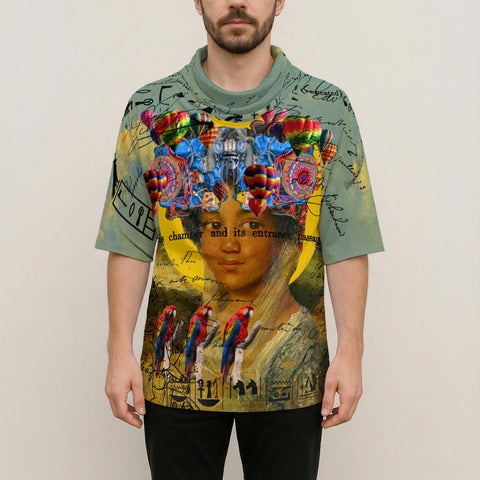 THE BORING HEADDRESS I II II Unisex All-Over Print Cowl-Neck Batwing T-Shirt