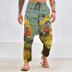 THE BORING HEADDRESS II II II ALT. FACE Unisex Cotton All-Over Print Harem Pants