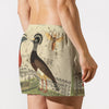 Two Hens, Two Bees and the Illustrated Rug All-Over Print Men's Poplin Cotton Boxers