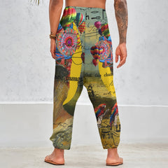 THE BORING HEADDRESS I II II Unisex Cotton All-Over Print Harem Pants