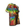 AND THIS, IS THE RAINBOW BRUSH CACTUS. II Unisex Velvet All Over Print Tee