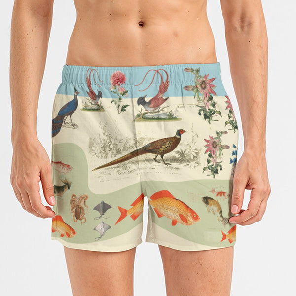 NATURE SPIRIT I All-Over Print Men's Poplin Cotton Boxers