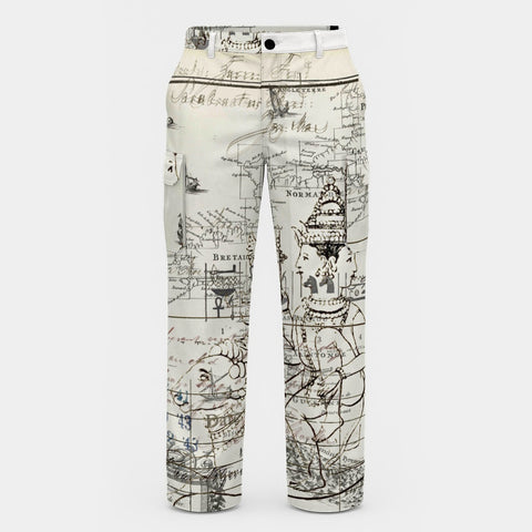 MAP AND SOME ILLUSTRATIONS All-Over Print Men's Cargo Pants