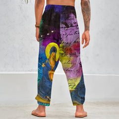 THE PAINTSHOP I II Unisex Velvet All-Over Print Harem Pants