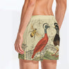 Two Hens, Two Bees and the Illustrated Rug All-Over Print Men's Poplin Cotton Boxers