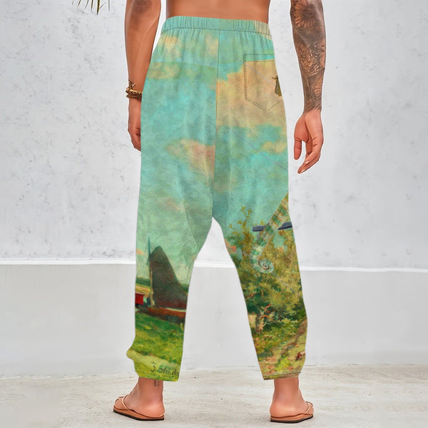 DANDELIONS Unisex Velvet All-Over Print Harem Pants