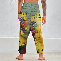 THE BORING HEADDRESS II II II ALT. FACE Unisex Cotton All-Over Print Harem Pants