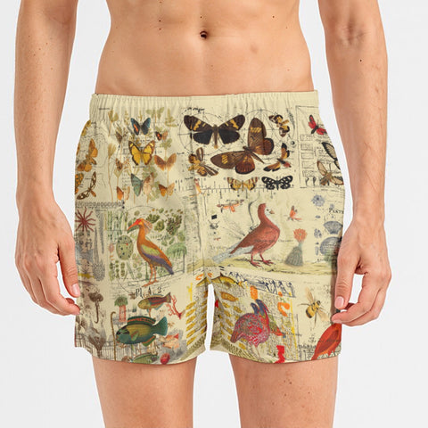 All Creation Remixed Collages All-Over Print Men's Poplin Cotton Boxers