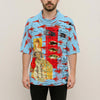 THE SHOWY PLANE HUNTER AND FISH IV Unisex All-Over Print Cowl-Neck Batwing T-Shirt