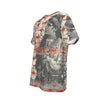 THE TWO WOMEN WITH COIN NECKLACES AND THE MANY SMALL RED LOBSTERS Unisex Velvet All Over Print Tee