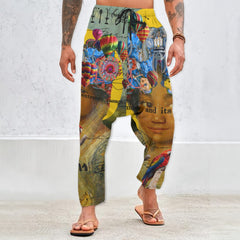 THE BORING HEADDRESS I II II Unisex Cotton All-Over Print Harem Pants