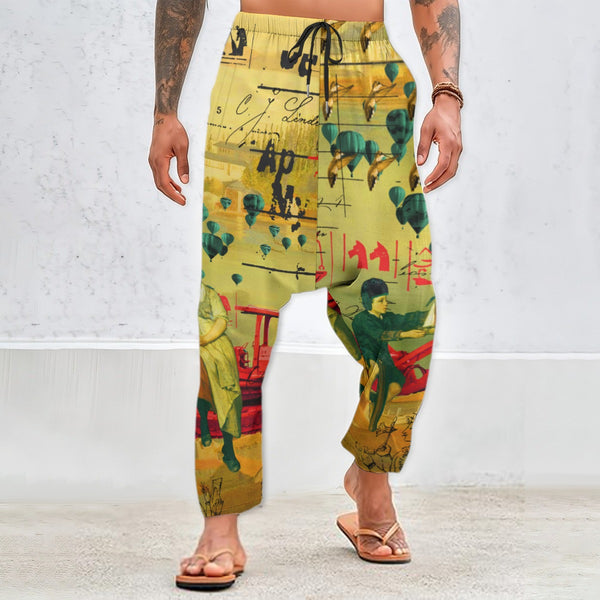 HERE, TAKE IT II Unisex Cotton All-Over Print Harem Pants