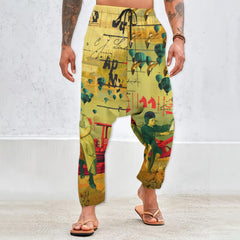 HERE, TAKE IT II Unisex Cotton All-Over Print Harem Pants