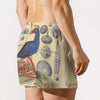 Blue Bird and Sea Urchins All-Over Print Men's Poplin Cotton Boxers