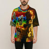 AND THIS, IS THE RAINBOW BRUSH CACTUS. II Unisex All-Over Print Cowl-Neck Batwing T-Shirt