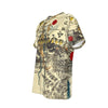 RED CIRCLES AND FAUNA AND FLORA Unisex Velvet All Over Print Tee