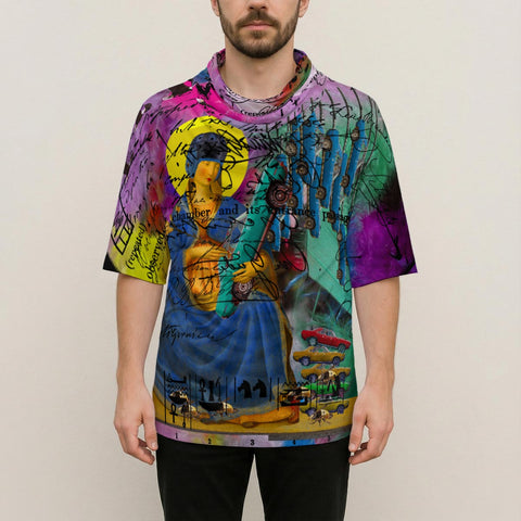 THE PAINTSHOP II II Unisex All-Over Print Cowl-Neck Batwing T-Shirt