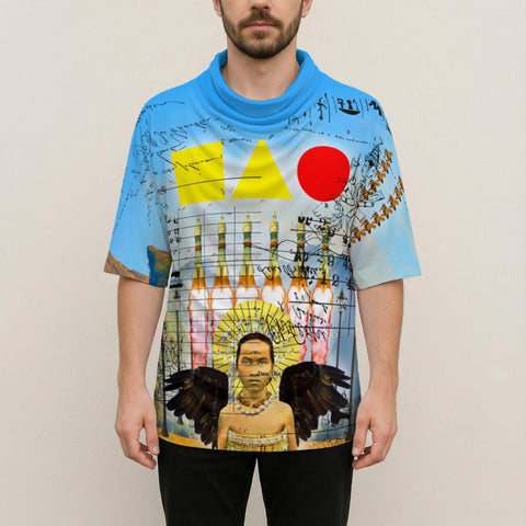 ROCKET GIRL II Unisex All-Over Print Cowl-Neck Batwing T-Shirt