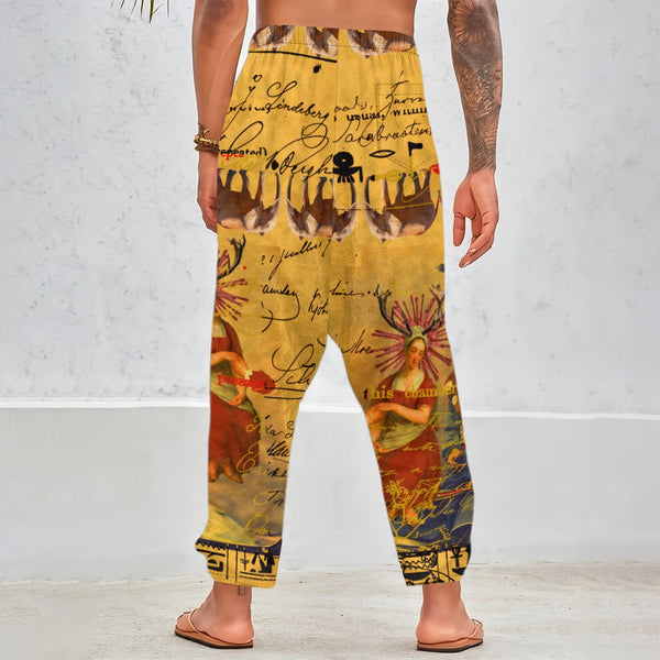 THE OLD PHOTO I Unisex Velvet All-Over Print Harem Pants