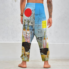 ROCKET GIRL II Unisex Cotton All-Over Print Harem Pants