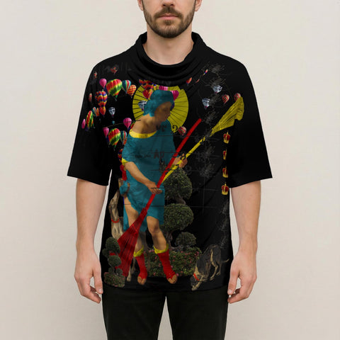 PASSING OUT THE BROOMS IV Unisex All-Over Print Cowl-Neck Batwing T-Shirt