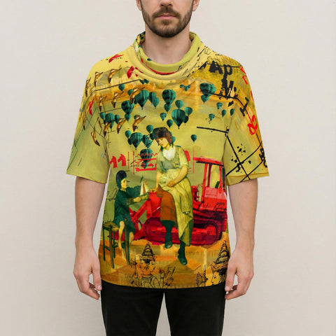 HERE, TAKE IT II Unisex All-Over Print Cowl-Neck Batwing T-Shirt