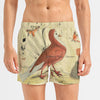 Pigeon and Cactus All-Over Print Men's Poplin Cotton Boxers