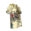 RED CIRCLES AND FAUNA AND FLORA Unisex Velvet All Over Print Tee