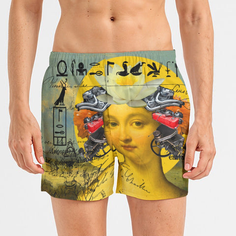 THE BORING HEADDRESS II II II ALT. FACE All-Over Print Men's Poplin Cotton Boxers