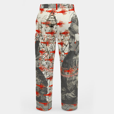 THE TWO WOMEN WITH COIN NECKLACES AND THE MANY SMALL RED LOBSTERS All-Over Print Men's Cargo Pants