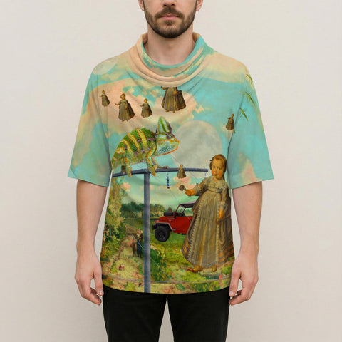 DANDELIONS Unisex All-Over Print Cowl-Neck Batwing T-Shirt