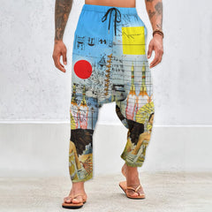 ROCKET GIRL II Unisex Cotton All-Over Print Harem Pants