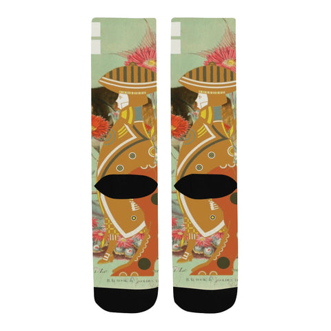 THE BROWN BEAR Unisex Mixed-Fabric Socks