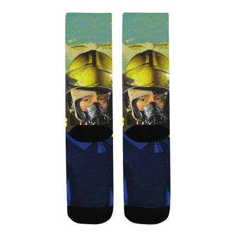 THE LAMP POST Unisex Mixed-Fabric Socks