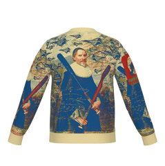 THE F22 RAPTOR HUNTER IN EARLY SPRING IV Unisex Knitted Cotton Blend Crewneck Classic Fit Sweater