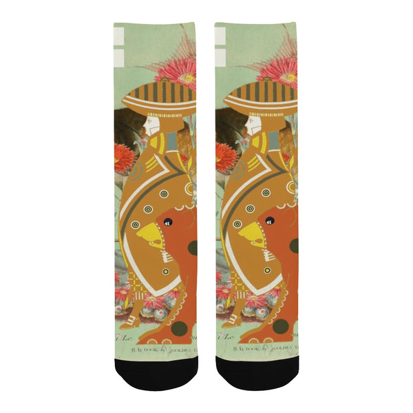 THE BROWN BEAR Unisex Mixed-Fabric Socks