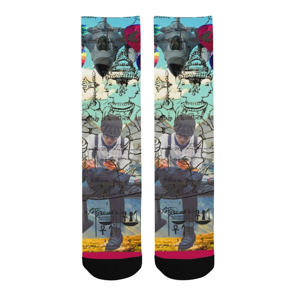 THE TWINS III Unisex Mixed-Fabric Socks