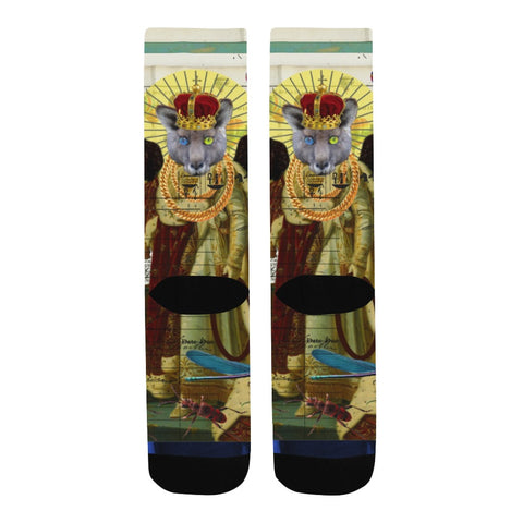 ANIMAL MIX - THE HOLY EMPEROR IV Unisex Mixed-Fabric Socks