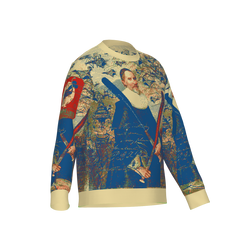 THE F22 RAPTOR HUNTER IN EARLY SPRING IV Unisex Knitted Cotton Blend Crewneck Classic Fit Sweater