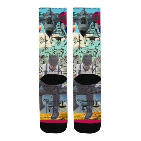 THE TWINS III Unisex Mixed-Fabric Socks
