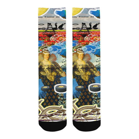 HEY! HERE ARE TWO MORE FOR YOU GUYS. Unisex Mixed-Fabric Socks