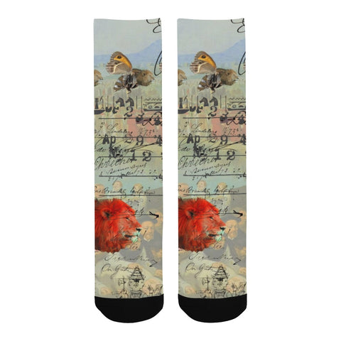 THE UNUSUALLY-COLORED ANIMAL MIX CREATURE! Unisex Mixed-Fabric Socks